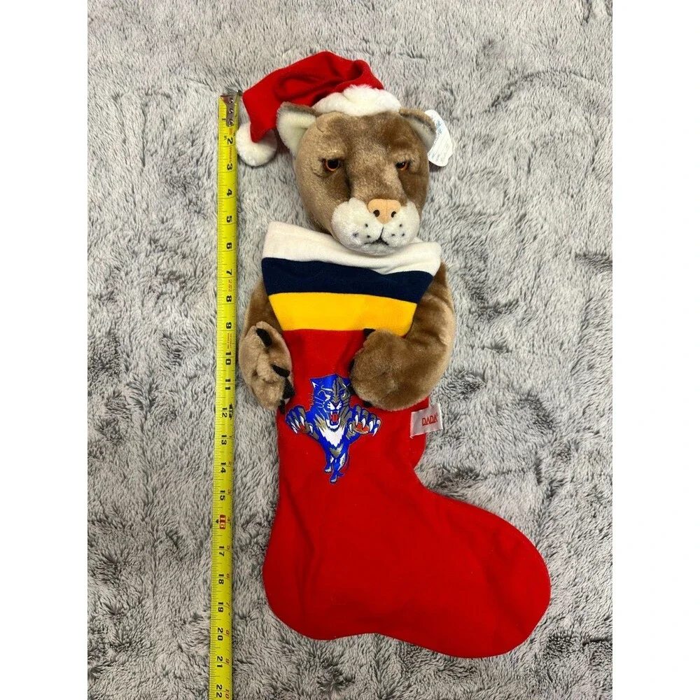 SAMPLE! Vintage 1997 Florida‎ Panthers Stanley Christmas Stocking Plush DADA NFL